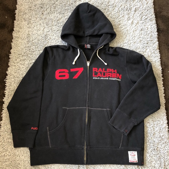 Vintage Polo Ralph Lauren Zip Up Hoodie Sweatshirt - Picture 2 of 5